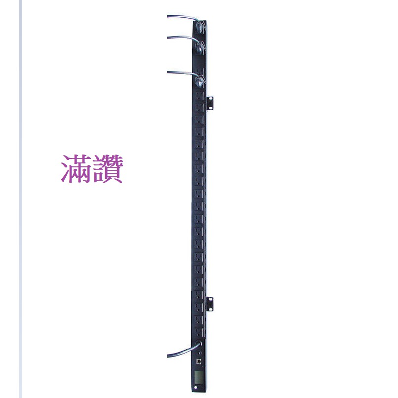 【蝦皮A店】 PDU  0U 24孔 插座 LCD電表 機架式電源 30A 全功能防突波 負載跳脫重置 機櫃電源 PDU