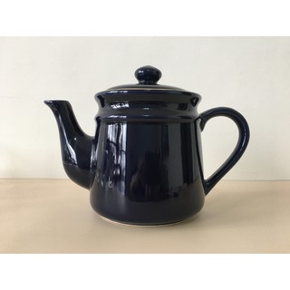 陶瓷 素面 深藍色 茶壺 泡茶 茶葉 花茶 大茶壺