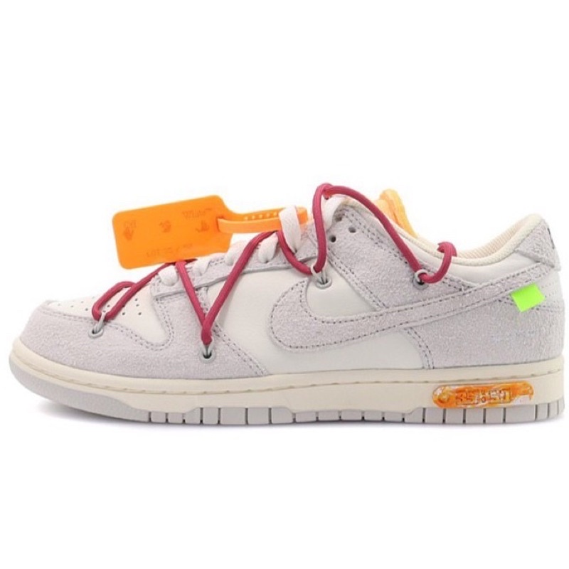 OFF-White Nike DunkLow"The 50"灰白 NO.35 紅色橙扣 DJ0950-114