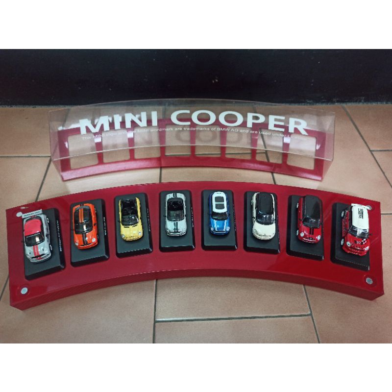 暫預定於asdfs6052~絕版7-11 1/64 Mini Cooper 經典模型車全套含磁吸式收藏盒