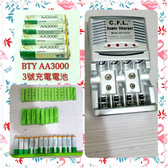 (電動玩具專用)充電電池 1.5V 1.2V AA3000 1800mAh 充電器 充 3號 4號 9V 充電電池充電器