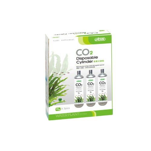 水草 專用 拋棄式CO2鋼瓶-95g (3瓶裝) 伊士達 ISTA 提供水草光合作用所須之CO2