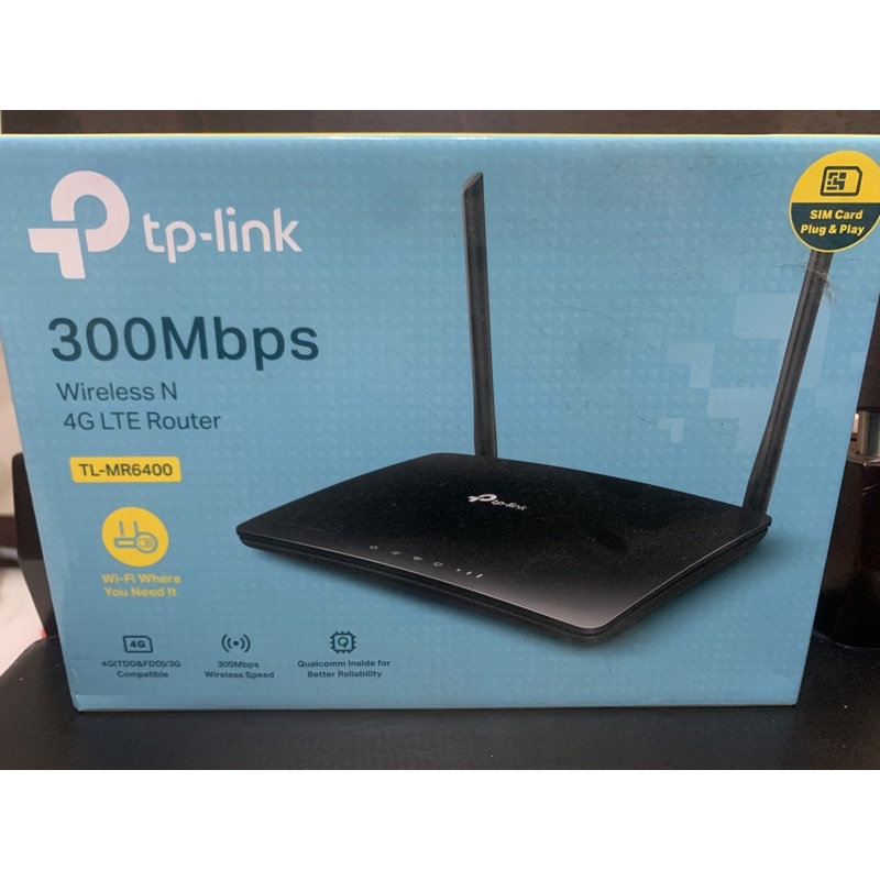 《二手》保固內 TP-Link TL MR6400 300Mbps 4G LTE SIM卡無線網絡家用 wifi