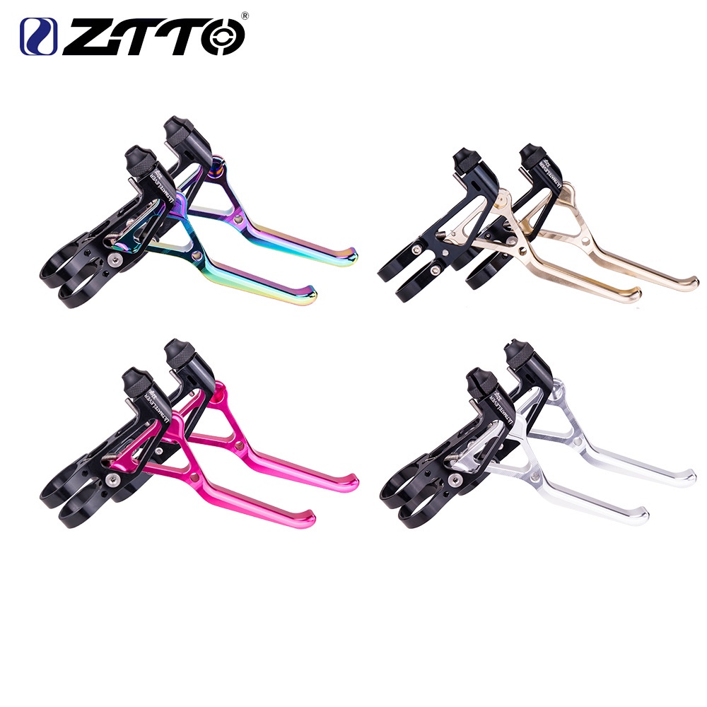 Ztto LP 1 對鋁製彩色自行車剎車 V 剎車桿剎車卡鉗手柄山地自行車 MTB 自行車 BMX 折疊自行車 V 型剎