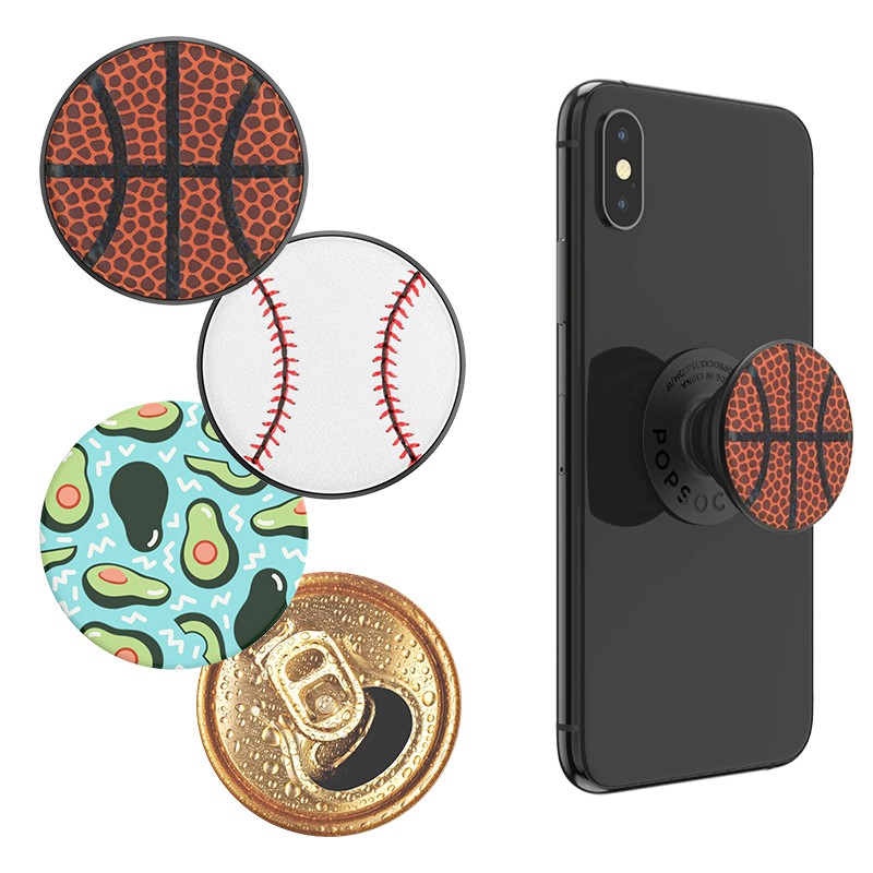 PopSockets泡泡騷 二代 真的籃球 真的棒球 易拉罐蓋 可替換泡泡帽 追劇神器 抖音 捲線器 iPhone HT