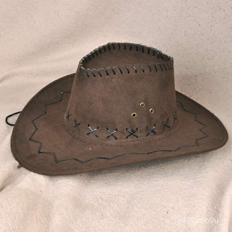 花嫁家 夏季男女西部牛仔帽騎士帽旅遊帽遮陽帽仿皮帽舞蹈道具帽子潮 蝦皮購物