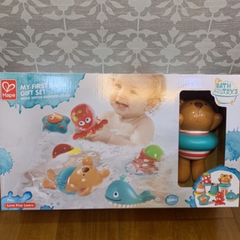 好市多《現貨》Hape經典洗澡玩具七件組 出生禮物 滿月禮物 幼兒洗澡玩具 生日禮