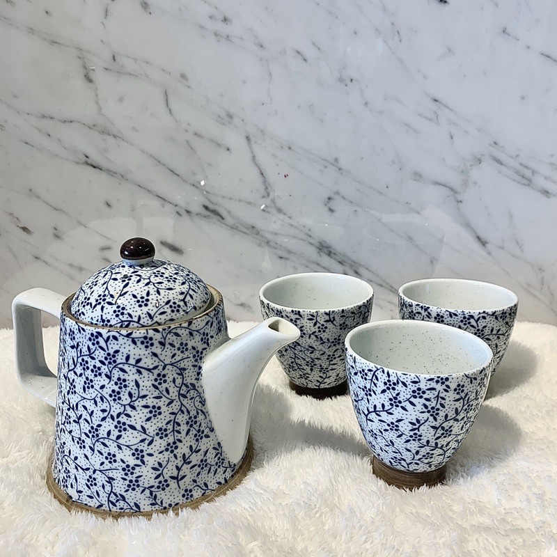 全新 有田燒 陶瓷泡茶壺 茶具組 茶壺 茶杯 附五個茶杯