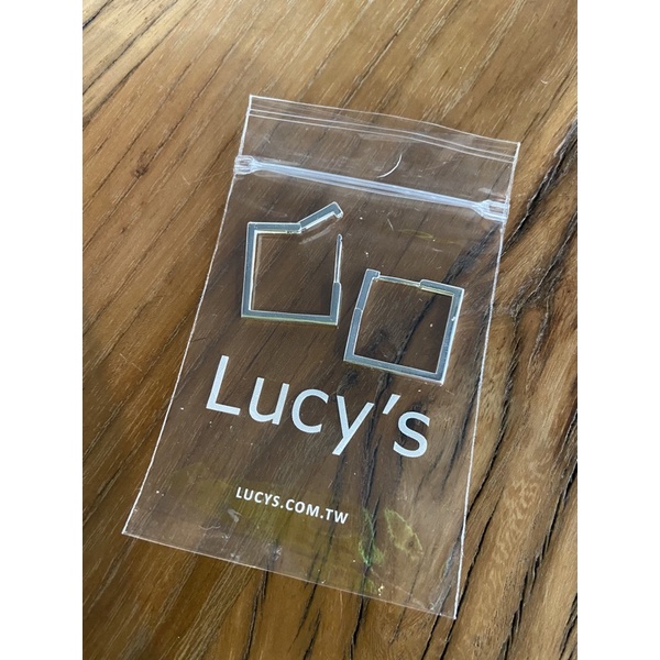 Lucy’s 純銀 耳環 飾品 特殊造型 方型