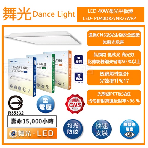志禾生活【舞光LED】 40W LED 柔光 平板燈 輕鋼架燈 直下式 LED-PD40D