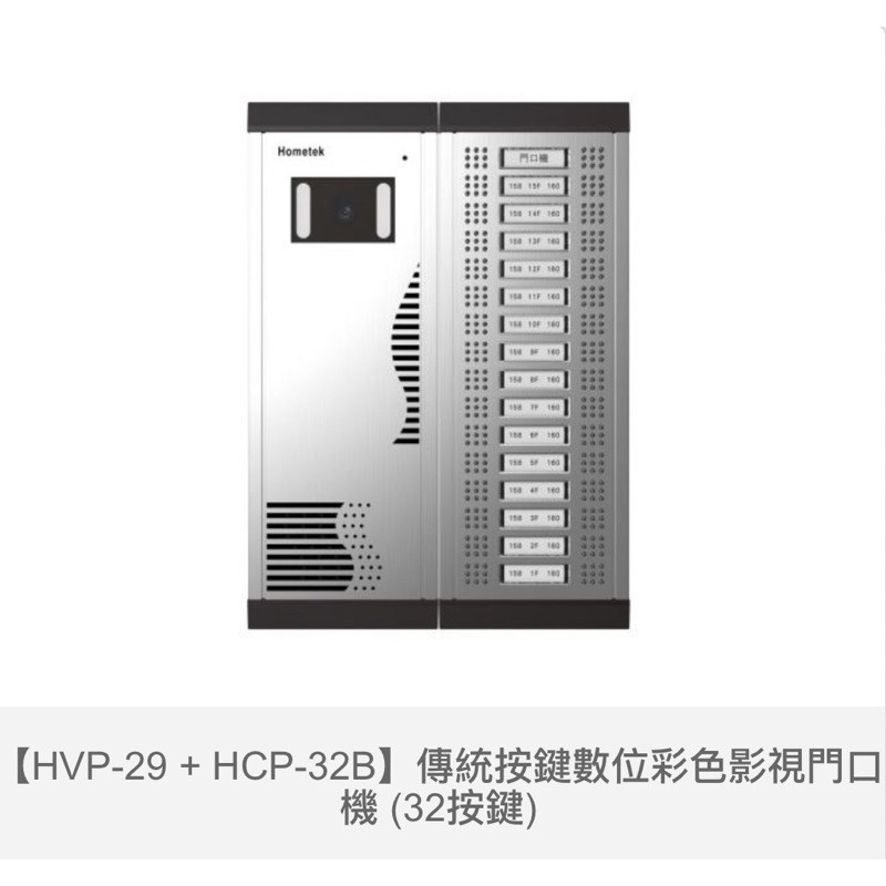 歐益Hometek門口對講影像聲音模組HVP-29/門口機數位面板HCP-32B