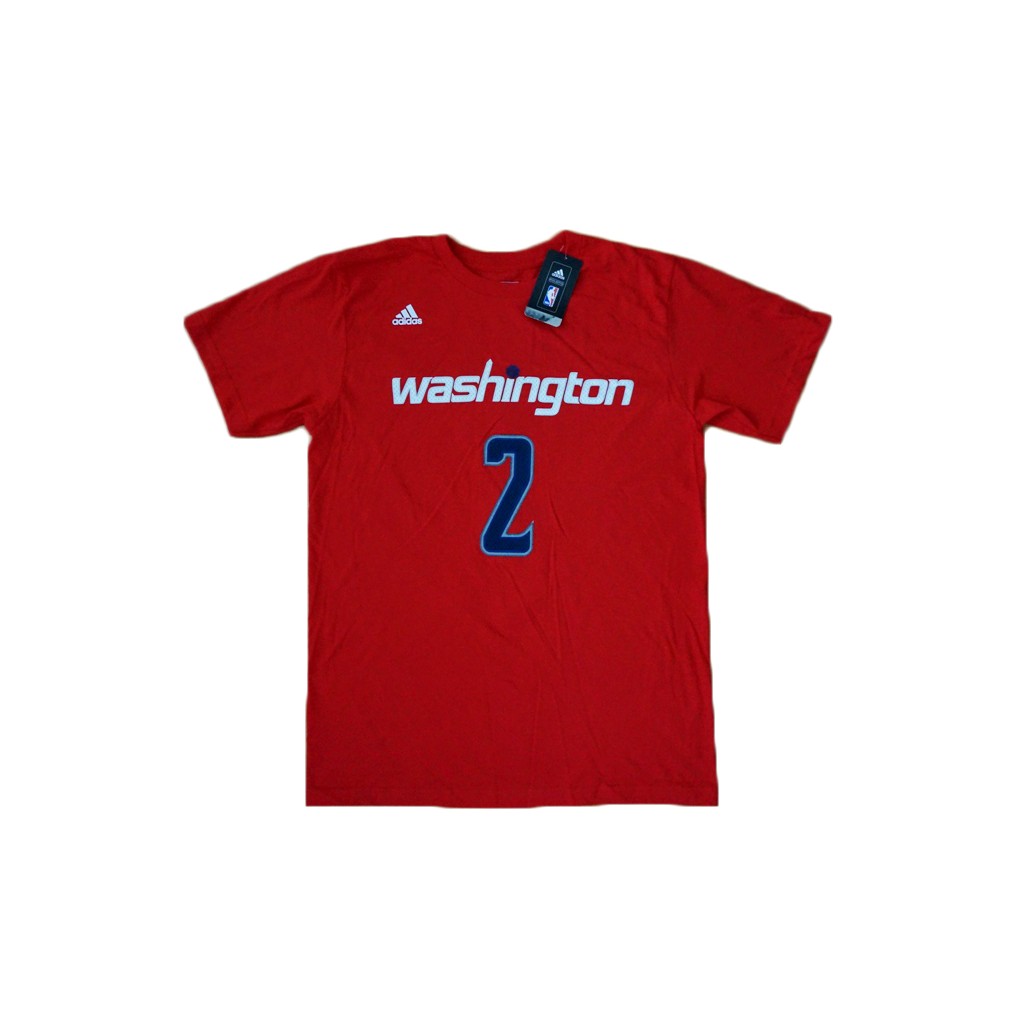 Adidas 巫師隊 John Wall 客場 仿網眼印刷球員 T-Shirt