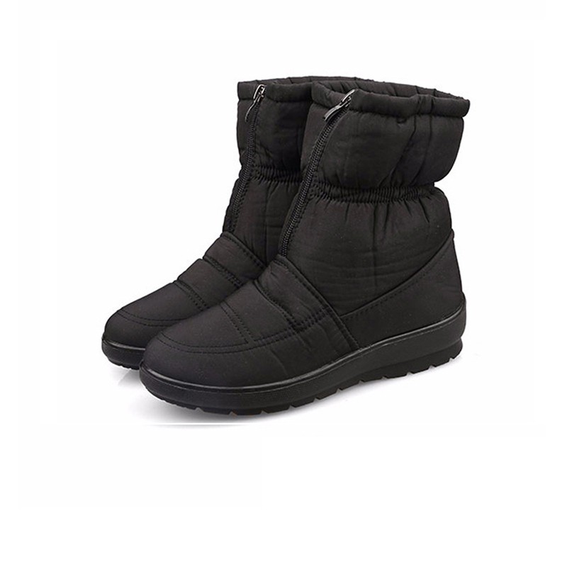 ●福利品●雪靴●輕量雙層防水防滑加厚保暖雪靴/黑-38碼 [18005]