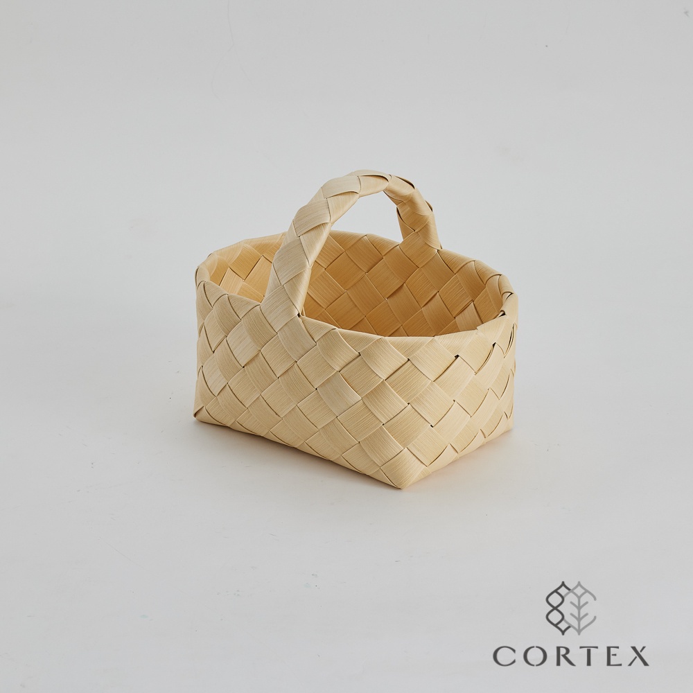 CORTEX 木片籃 仿藤籃 提籃 野餐籃 橢圓型W31