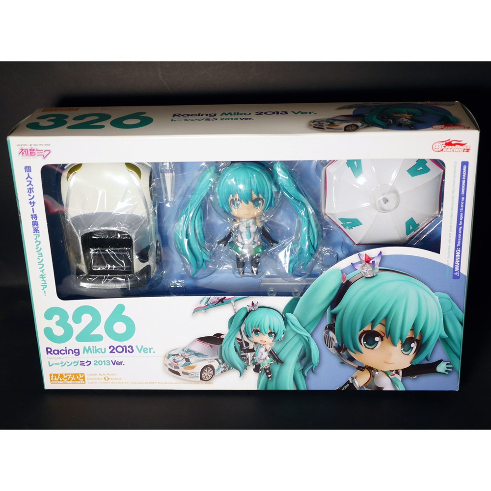 [加冰] (盒微壓損) 日版 賽車初音 2013年Ver. GSC 黏土人 NO.326 含附品 全新未拆 MIKU