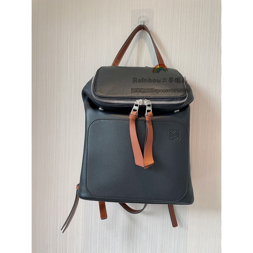 Rainbow 二手精品 LOEWE 羅意威 Goya Small Backpack 書包雙肩包 小號 30712