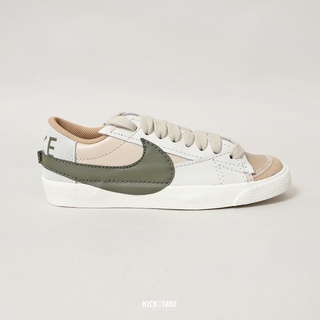 NIKE BLAZER LOW 77 JUMBO 森林棕綠 大勾 縫線 復古 板鞋 女鞋【DQ1470-105】