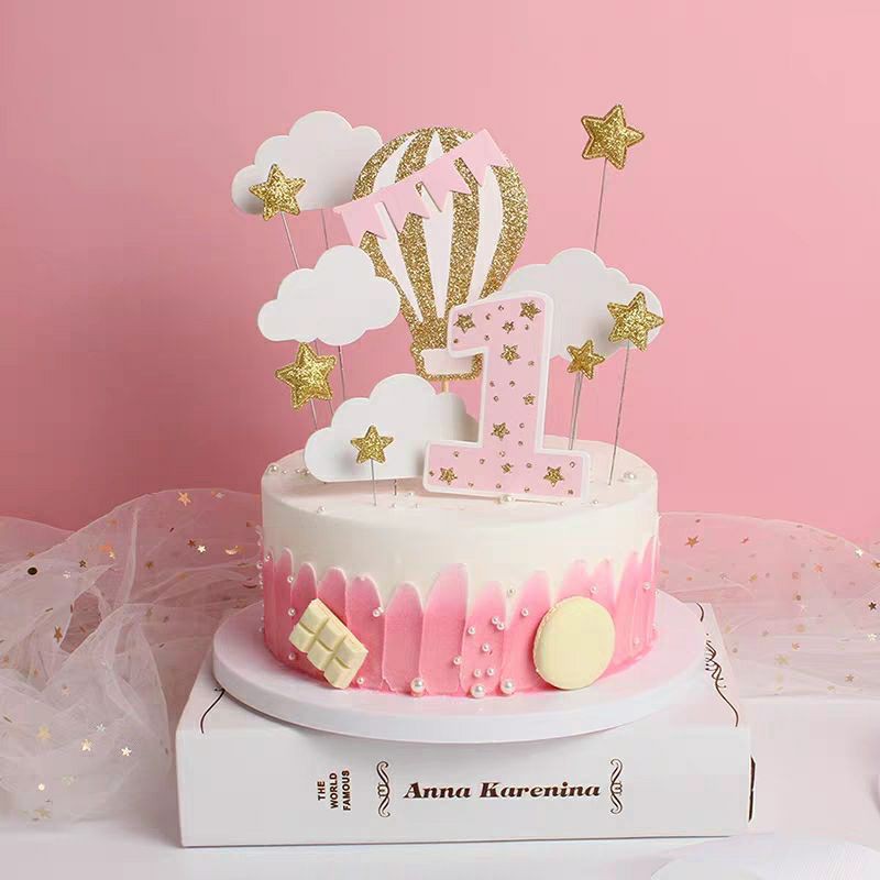 現貨48h出貨寶寶生日蛋糕插牌週歲生日蛋糕裝飾插旗嬰兒幼兒生日派對周歲慶生 蝦皮購物
