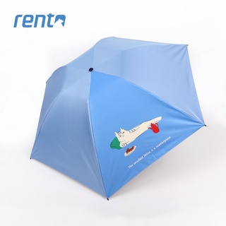 【rento】日式超輕黑膠蝴蝶晴雨傘 貓咪日常 發呆篇