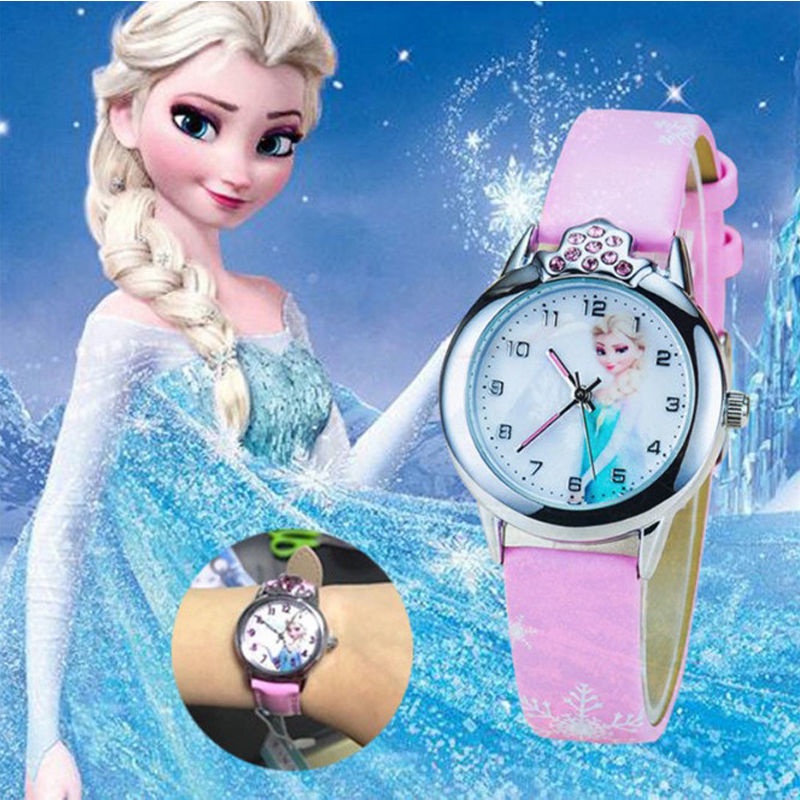 新款手錶兒童女孩防水冰雪奇緣小學生女童卡通女生可愛公主電子錶