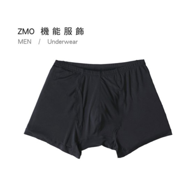 【ZMO】男四角合身透氣 抑菌 內褲-黑色