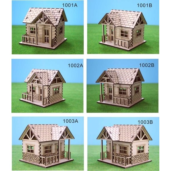 模型小木屋-雷射切割雕刻成品系列