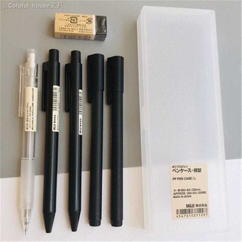 【準備發貨】【特價發售】 MUJI無印良品新款黑白桿 按動黑水筆 學生考試中性筆0.5m筆芯