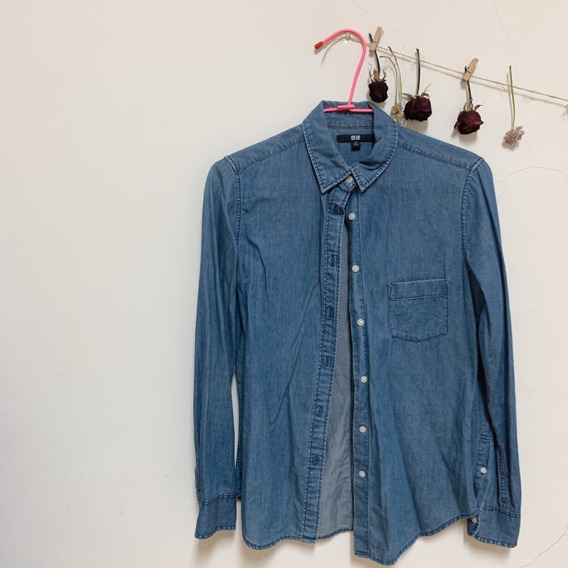 Uniqlo牛仔襯衫 蝦皮購物