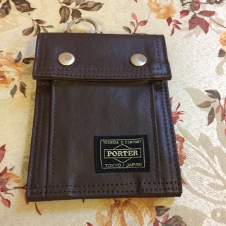 日製Porter 咖啡色皮夾