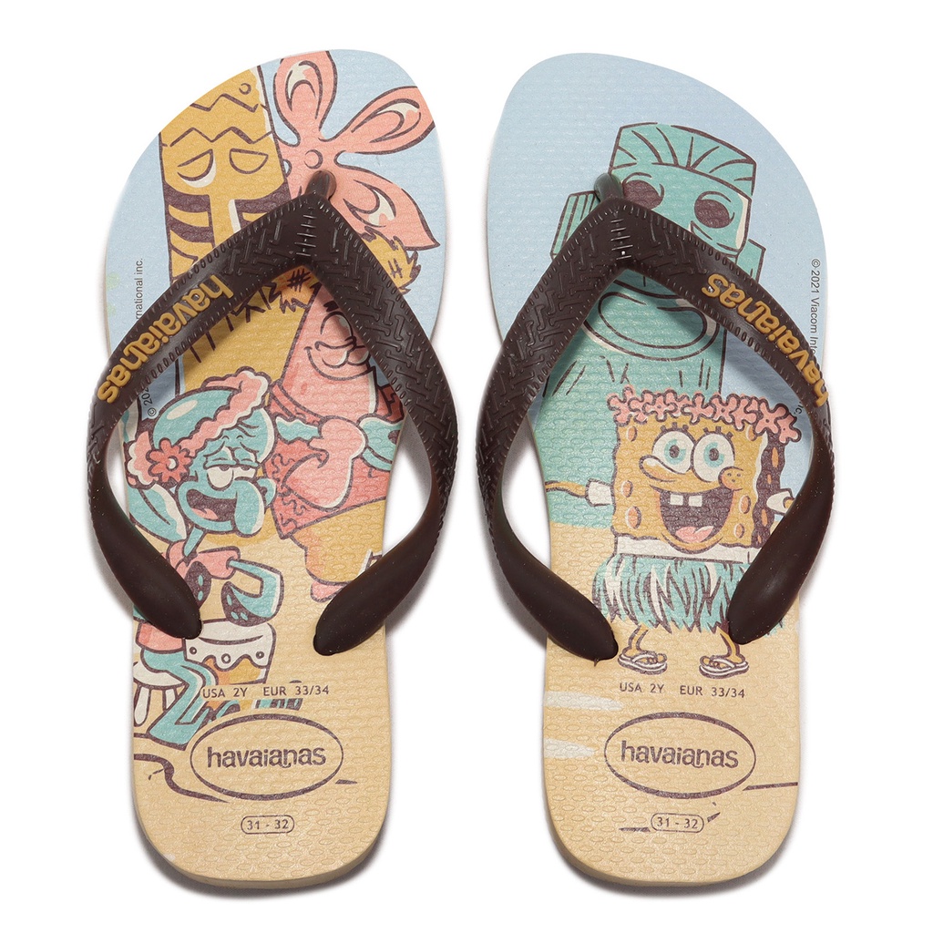 Havaianas 拖鞋 Kids Top 海綿寶寶 童鞋 哈瓦仕 人字拖 小朋友【ACS】 41470660570K