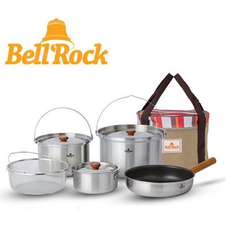 【小玩家露營用品】Bell Rock 複合金不鏽鋼戶外炊具套鍋組Combi 9 XL-24cm 套鍋組