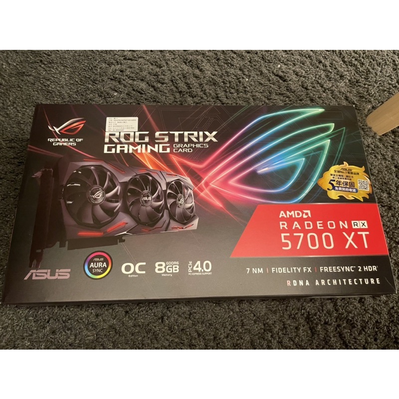 華碩 ROG STRIX RX5700XT O8G GAMING 顯示卡 5700XT STRIX