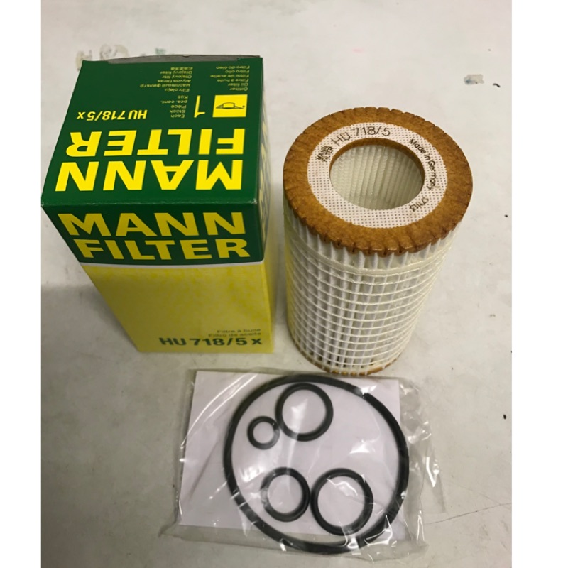 MANN FILTER HU718/5X賓士M112 引擎 M272引擎V6高流量(紙機油芯)