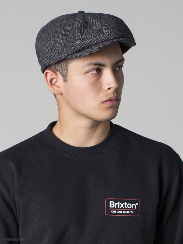 全新 現貨 Brixton brood cap 報童帽 灰黑 銅logo 復古 騎士