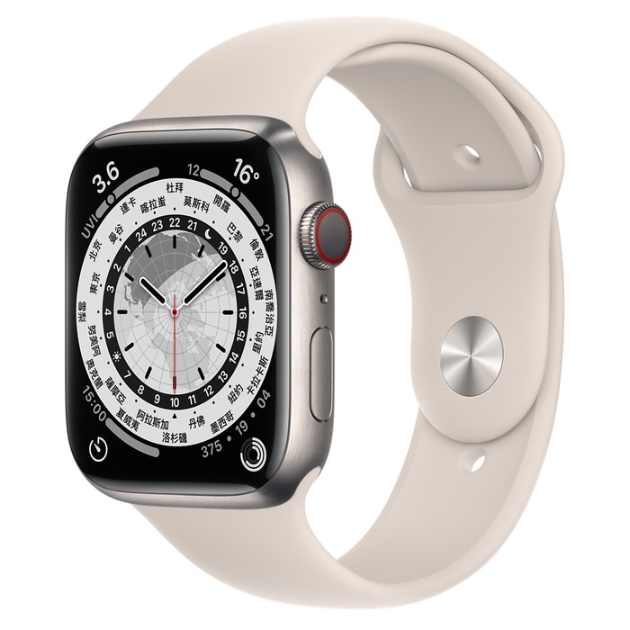 Apple watch白色運動型錶帶2條+磁性充電連接線+5W USB 電源轉接器
