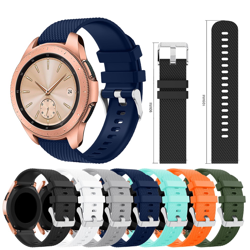 華為 Watch GT3 42MM硅膠錶帶 佳明Garmin vivoactive 3/HR 通用腕帶官方紋矽膠表帶