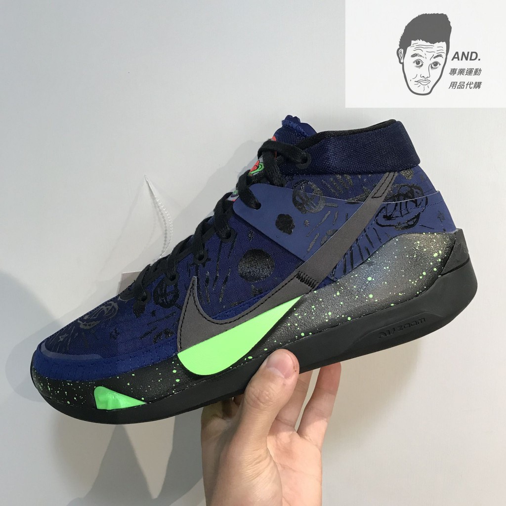 【AND.】NIKE KD13 EP 藍綠 星際 太空 籃球 圖形 杜蘭特 籃球鞋 男款 CI9949-400