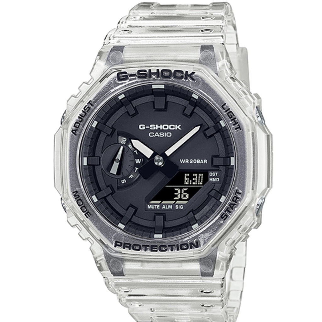 CASIO G-SHOCK 農家橡樹GA-2100SKE-7A透明時尚風格200M防水/麗寶錶樂園