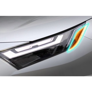 小馬汽車工坊 TOYOTA RAV4 5.5代 2022年有色透明角燈貼 DIY角燈貼