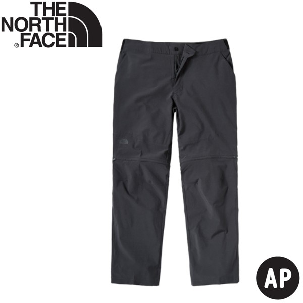 【The North Face 男 二截式軟殼長褲《瀝灰》】49BE/防潑水/休閒長褲/戶外/登山/悠遊山水