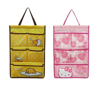 佳佳玩具 --- Hello Kitty 蛋黃哥 五格橫式掛袋 椅背收納置物袋 椅背袋 汽車椅背袋【3723023】