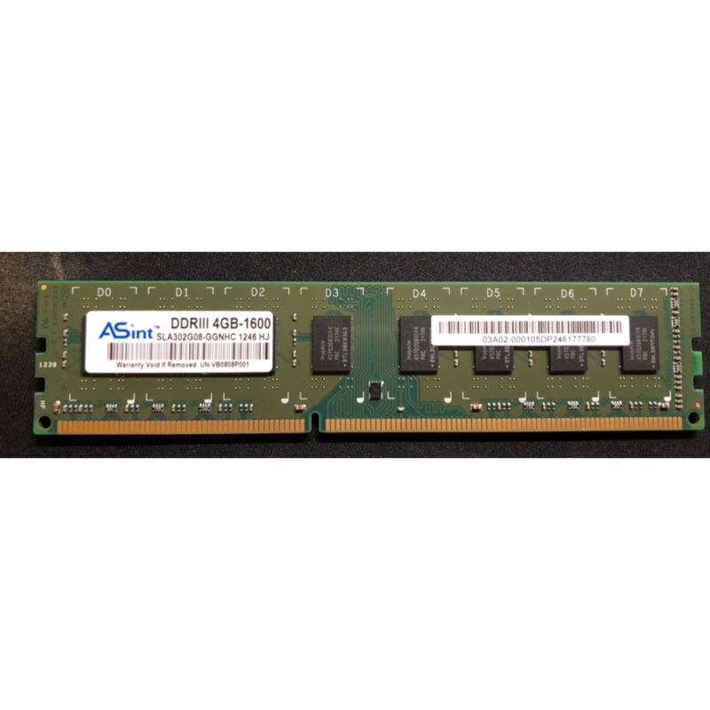 ASint DDR3 4G 1600(雙面顆粒) 品項超美 隨便賣