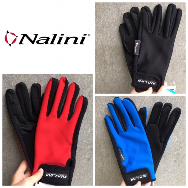 拜客先生－【NALINI】 零碼出清 冬季長指手套 內刷毛超保暖 紅色/黑色/藍色
