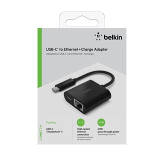 Belkin Type-C 轉 乙太網路 + 電源轉接器連 轉接器 轉接頭