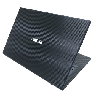 【Ezstick】ASUS K571 K571G K571GT 筆電機身貼｜黑色卡夢紋｜上蓋+鍵盤週圍貼｜