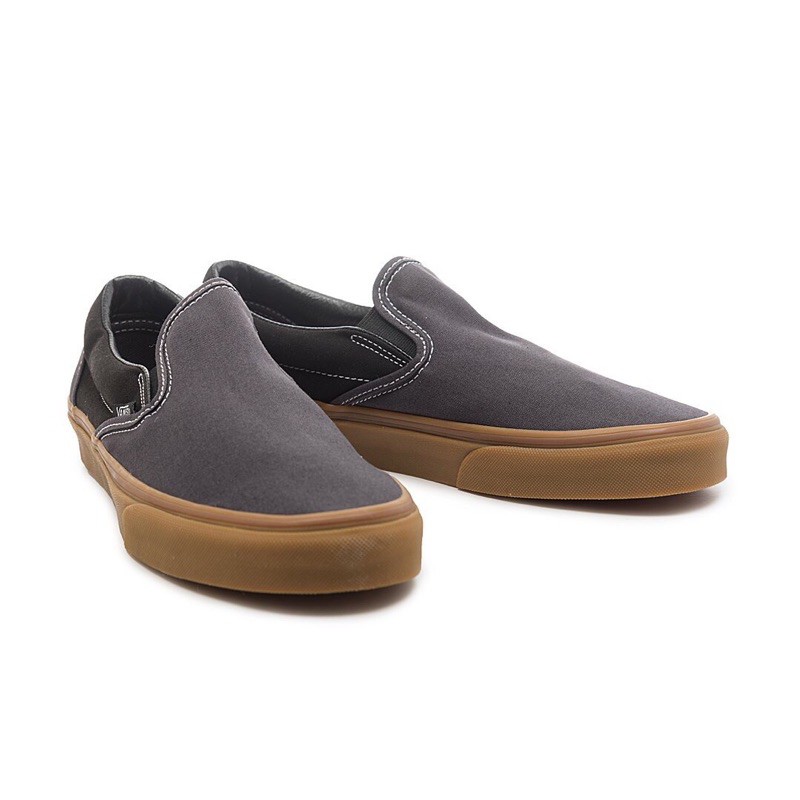 【吉米.tw】代購 VANS SLIP-ON 黑色 灰 帆布 焦糖底 懶人鞋 休閒鞋 情侶鞋 F31807