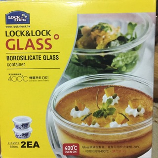 LOCK LOCK樂扣樂扣微波烤箱耐熱玻璃保鮮盒LLG831/650ml 密封罐 保鮮盒 儲物罐 可置電鍋蒸熱