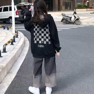 ARXO 女生帽t 超火薄款連帽衛衣女2022春冬季新款韓版BF學生寬松百搭黑色上衣潮