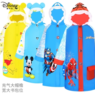 新品特賣 迪士尼漫威兒童雨衣蜘蛛人 大小童雨衣美隊書包位雨衣學生防水雨衣寶寶雨具