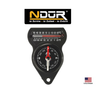 美國NDUR戶外求生配件MINI COMPASS W/THERMOMETER指北針溫度計附綁繩,臺灣製 ND51560